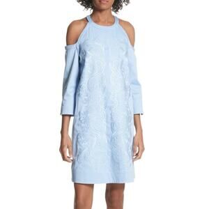 TED BAKER LONDON Jettas Cold Shoulder Shift Dress 0